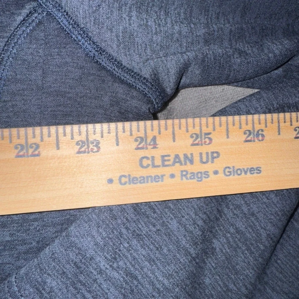Mens XL The North Face Quarter Zip Pullover Blue Excellent Heathered Fleece
